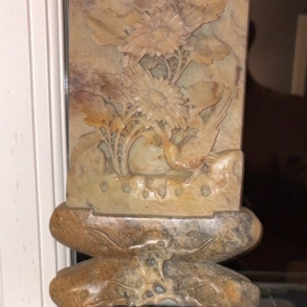 Carved Stone Decorative Panel